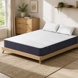 Double Mattress 20cm Pocket Spring Tight Top Firm Support White Grey