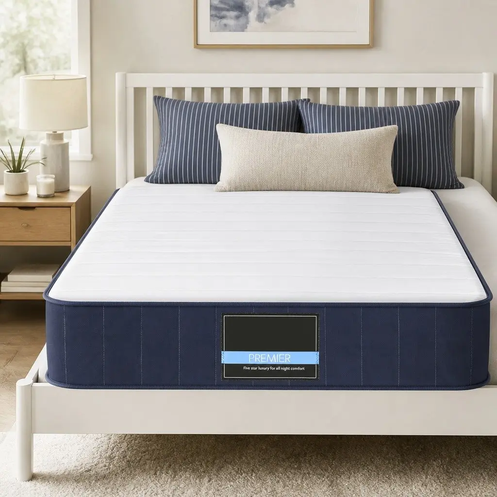 Single Mattress 20cm Pocket Spring Tight Top Firm Support Breathable Knitted