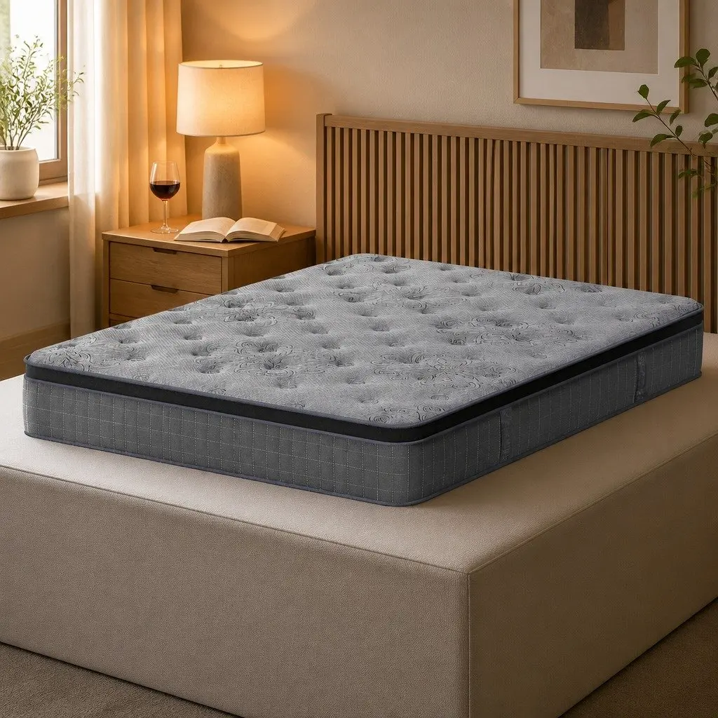 King Size Mattress Euro Top 26cm Latex Foam Medium-Firm Pocket Spring Bed