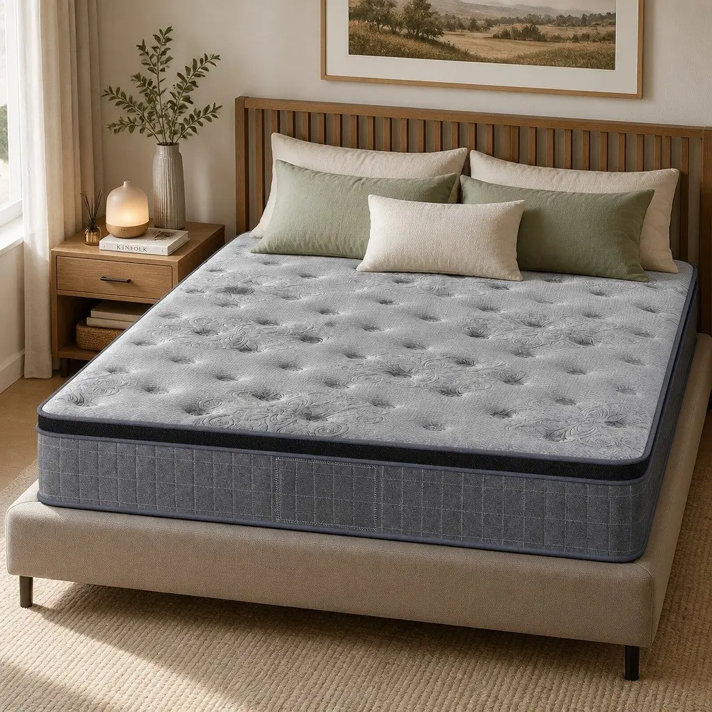 King Size Mattress Euro Top 26cm Latex Foam Medium-Firm Pocket Spring Bed