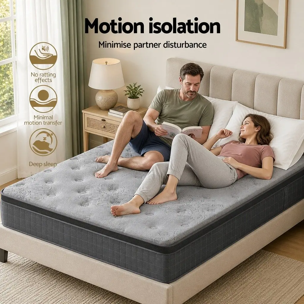 King Size Mattress Euro Top 26cm Latex Foam Medium-Firm Pocket Spring Bed
