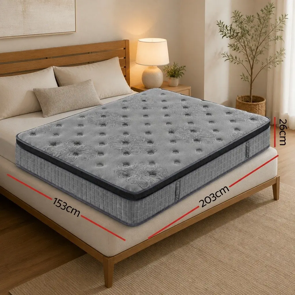 26cm Queen Mattress with Pocket Springs and Latex