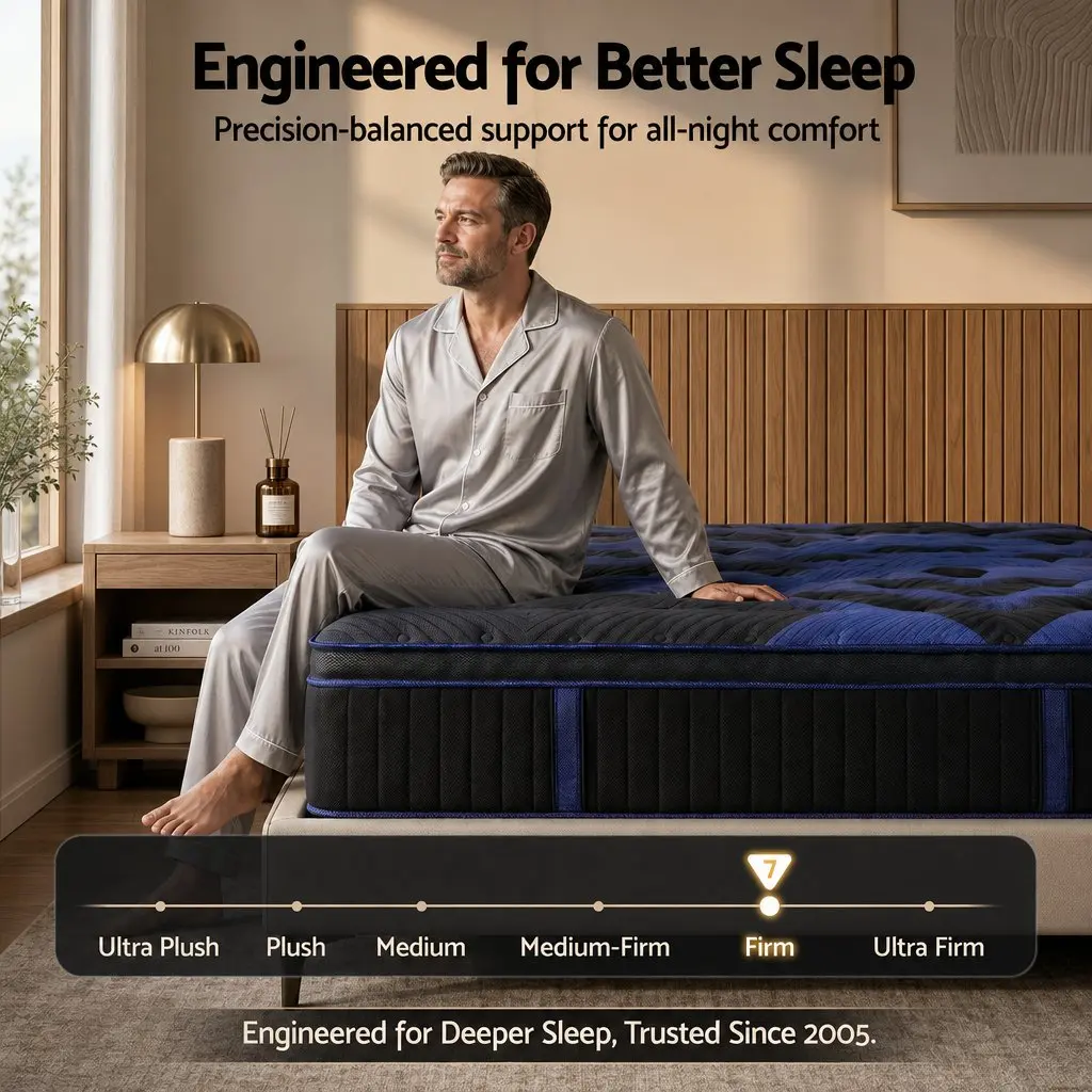Double Hybrid Mattress 34cm Cooling Gel Memory Foam Pocket Spring Medium Firm
