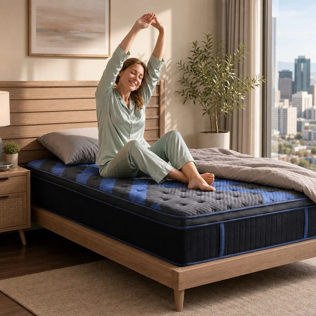 King Single Mattress Cooling Gel Memory Foam Pocket Spring Support 34cm