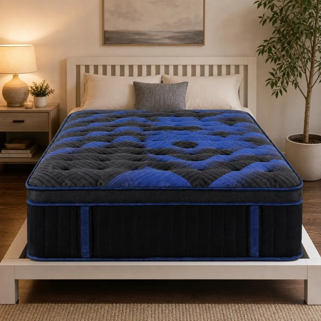 Single Hybrid Mattress 34cm Cooling Gel Memory Foam Pocket Spring Medium Firm