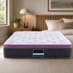 Double Euro Top Mattress: 35cm Firm with Pocket Springs