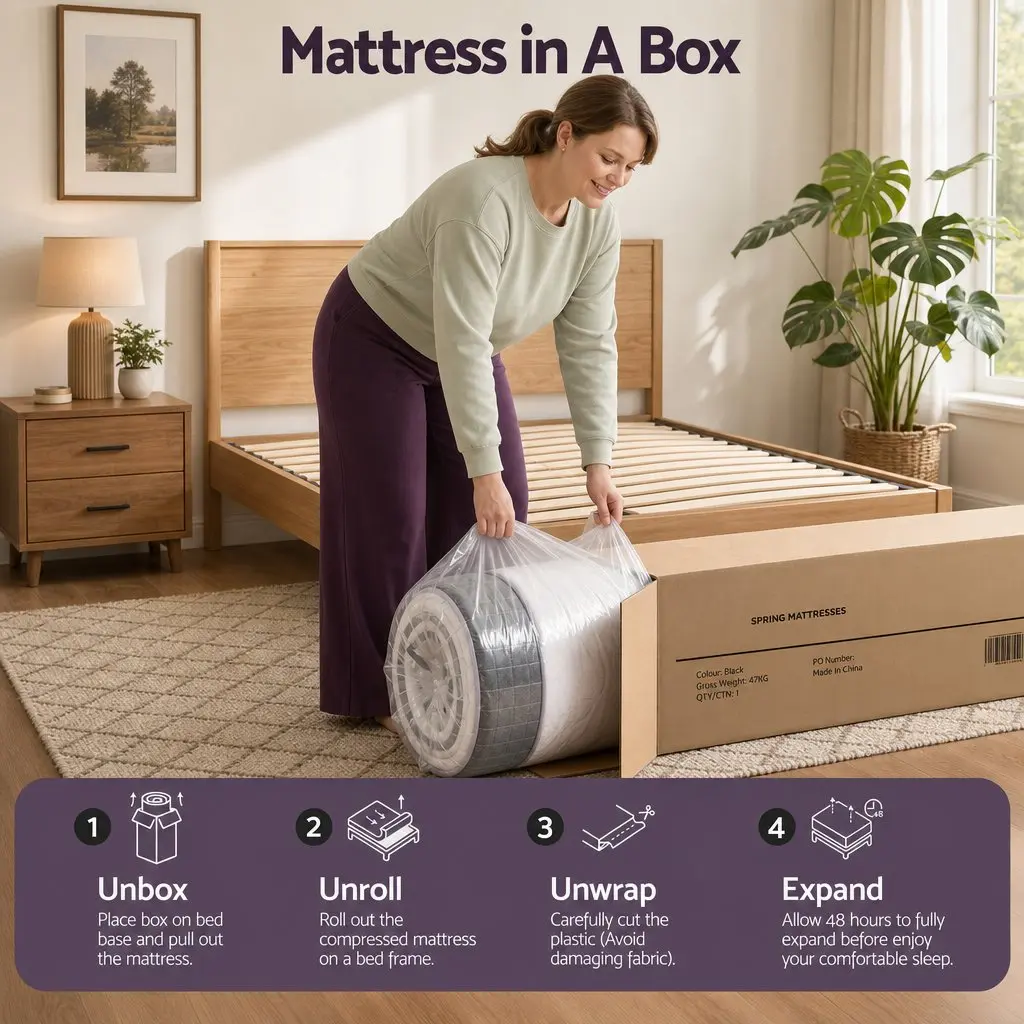 King Single Mattress Euro Top Firm 35cm Thick