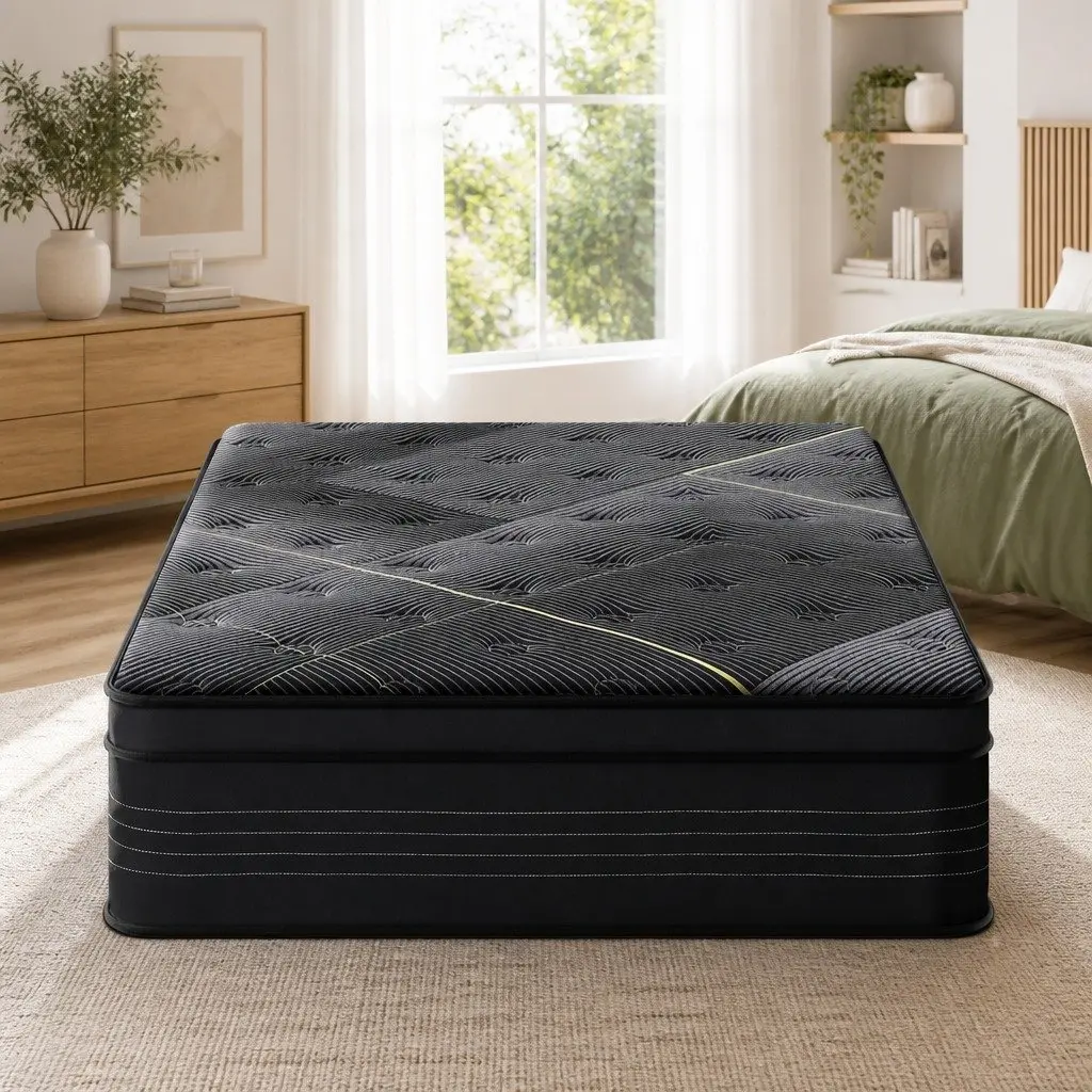 Hybrid Mattress King Single 35cm Medium Firm Pocket Spring Bamboo Charcoal Foam