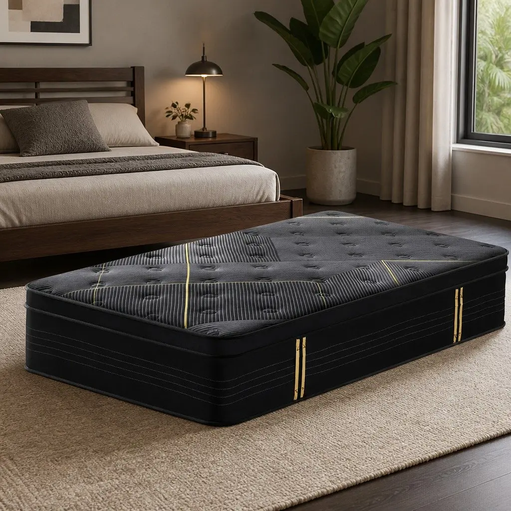 Hybrid Mattress King Single 35cm Medium Firm Pocket Spring Bamboo Charcoal Foam