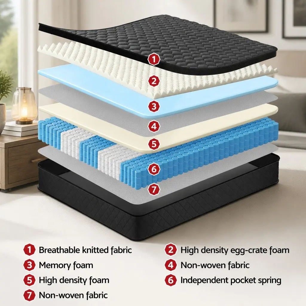 King Size Mattress 34cm Euro Top