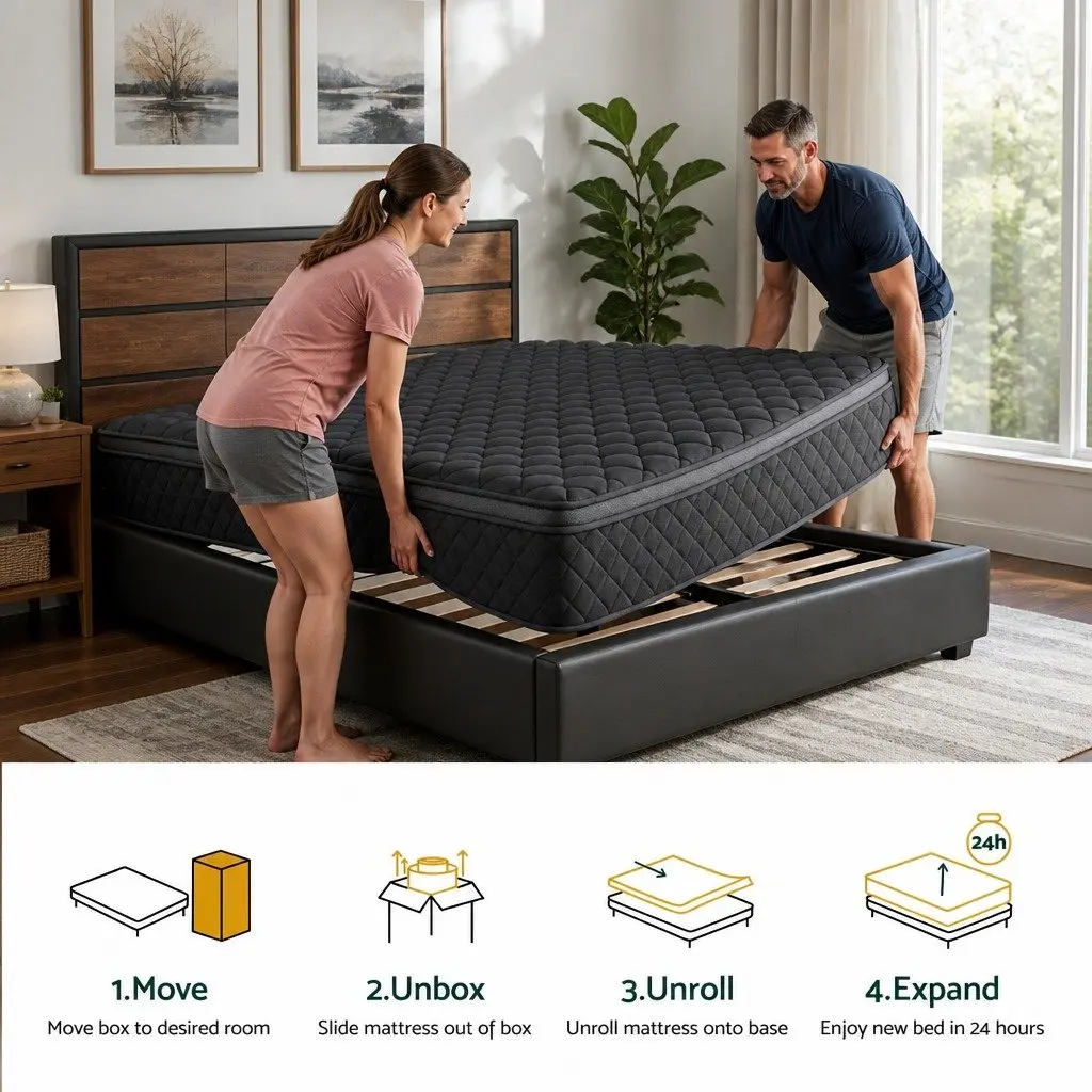 King Single Mattress 34cm Euro Top