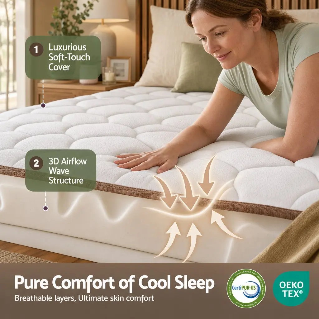 King Size Mattress 20cm Firm Pocket Spring Bedroom Guest Room White