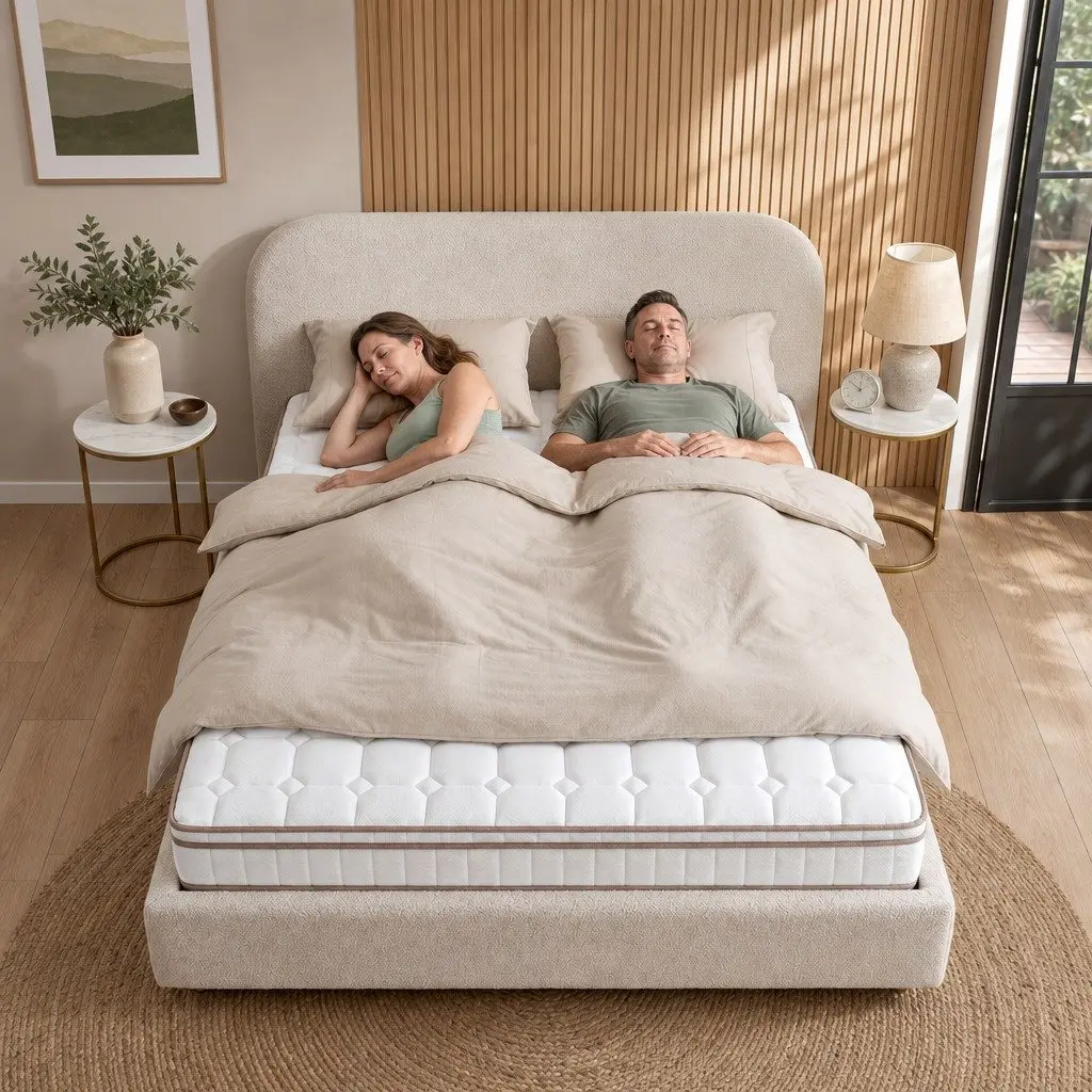 Queen Mattress 20cm Firm Pocket Spring Bed for Bedroom White