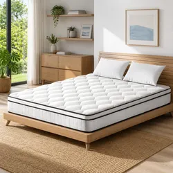 Queen Size Mattress - 22cm Medium Firm Euro Top Details