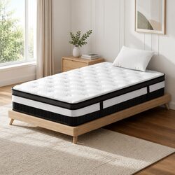 King Single Mattress Specifications: 30cm Thick and White