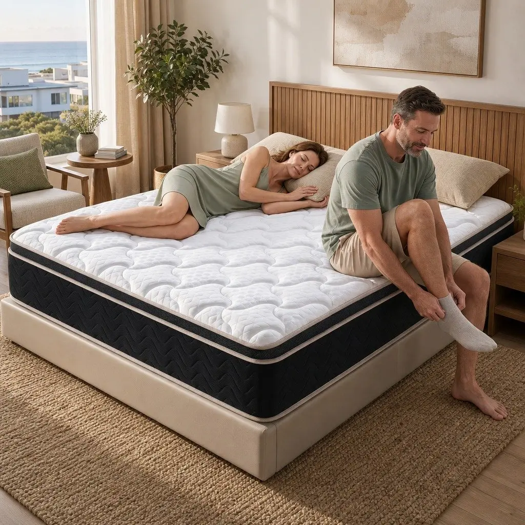 King Size Mattress 35cm Firm Pocket Spring Copper Memory Foam Euro Top Sleep