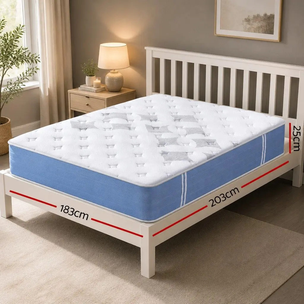25cm King Size Mattress with Bamboo Euro Top