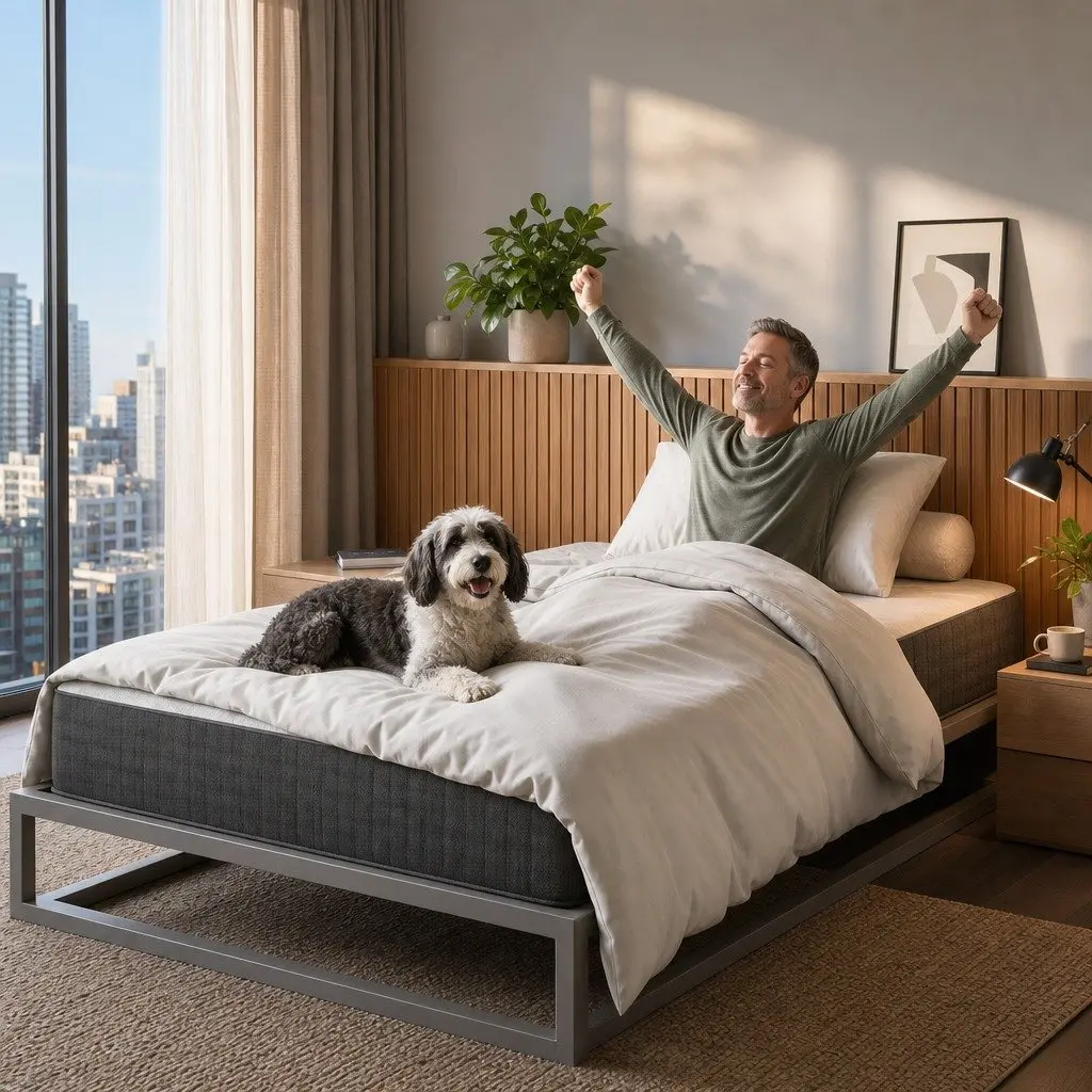 Single Mattress 30cm Pocket Spring Firm 5-Zone Support Breathable Fabric Grey