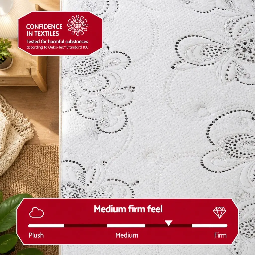 Double Mattress Euro Top 30cm Medium Firm for Bedroom