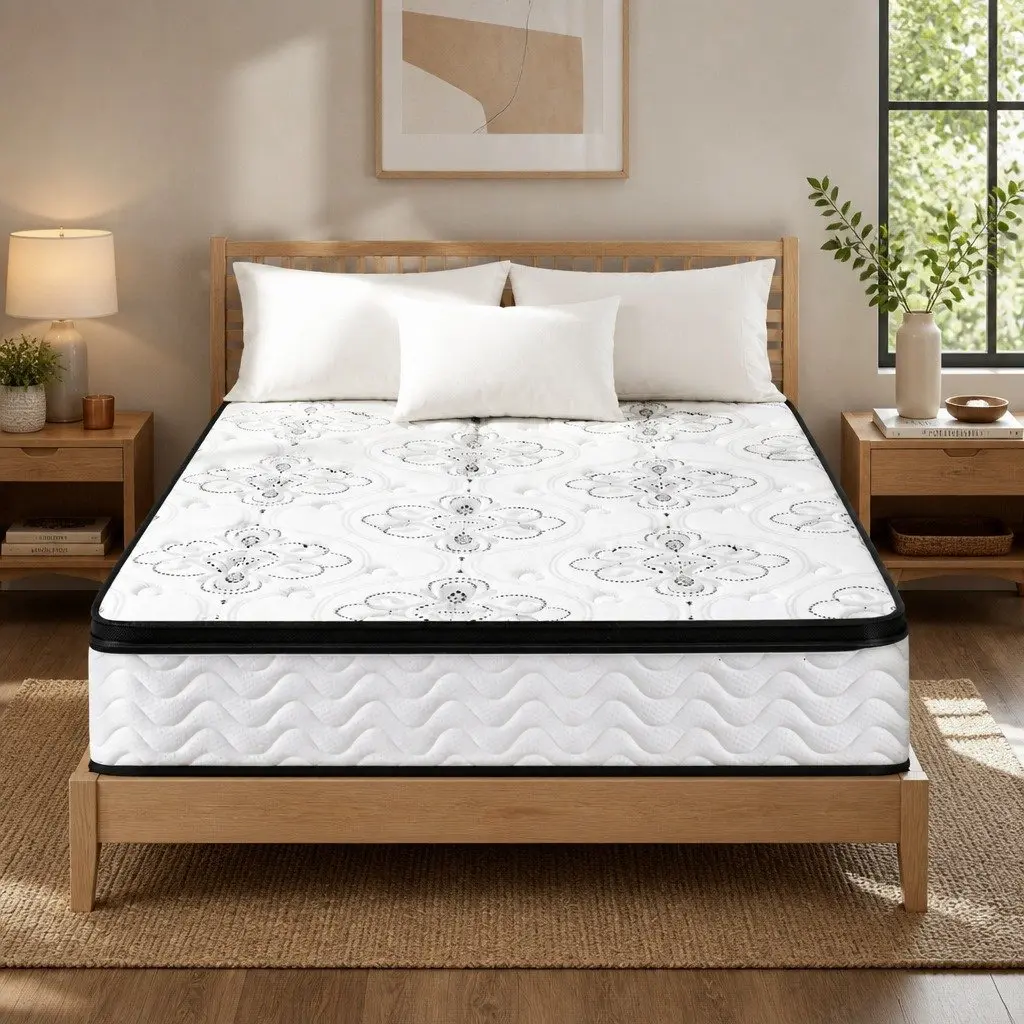 King Size Mattress for Bedroom 30cm Pocket Spring Euro Top Medium Firm Foam