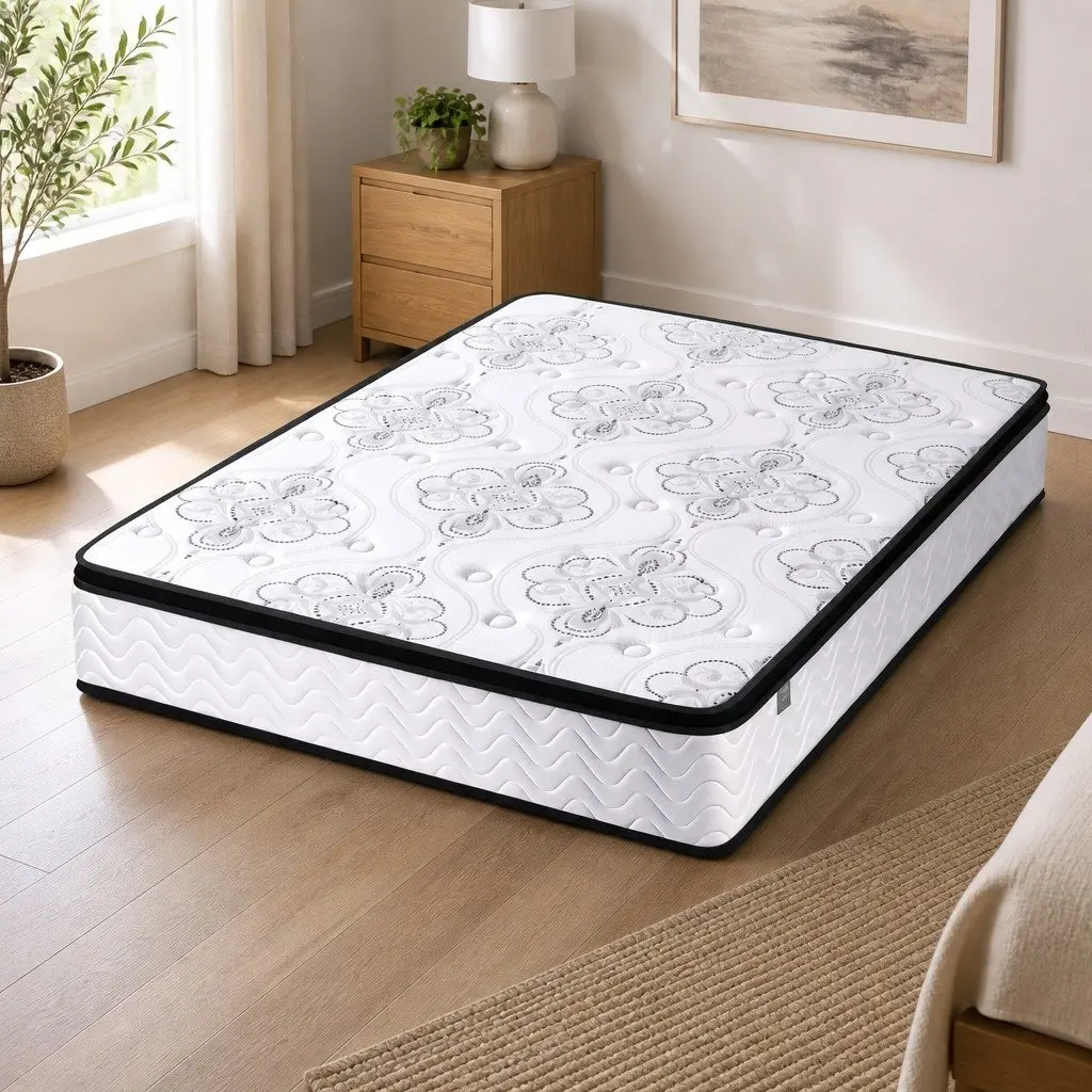 King Size Mattress for Bedroom 30cm Pocket Spring Euro Top Medium Firm Foam