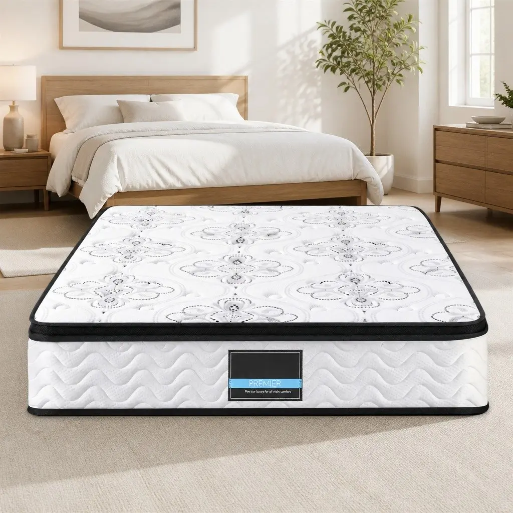 King Size Mattress for Bedroom 30cm Pocket Spring Euro Top Medium Firm Foam