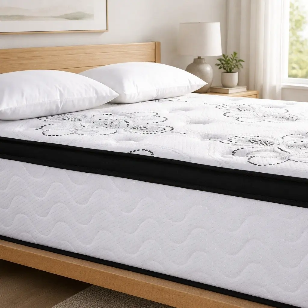 King Size Mattress for Bedroom 30cm Pocket Spring Euro Top Medium Firm Foam