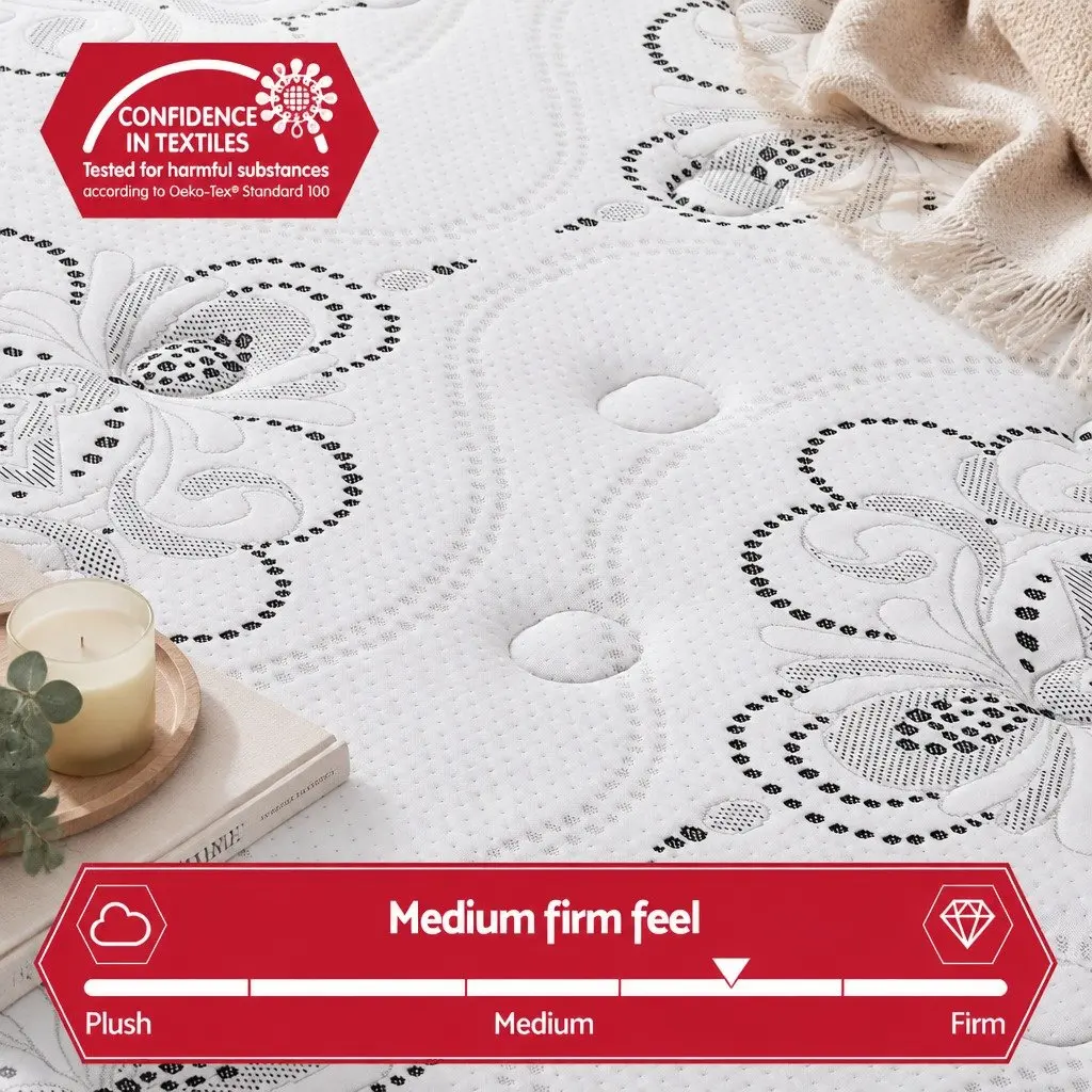 King Size Mattress for Bedroom 30cm Pocket Spring Euro Top Medium Firm Foam