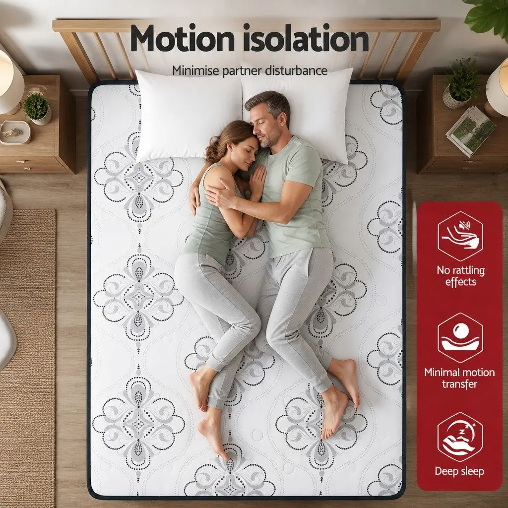 King Size Mattress for Bedroom 30cm Pocket Spring Euro Top Medium Firm Foam