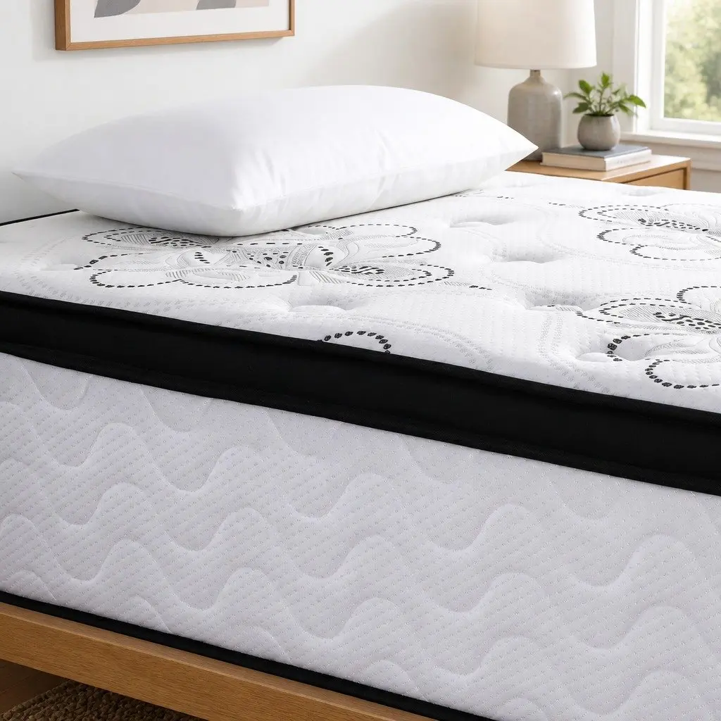 King Single Mattress Euro Top 30cm Medium Firm Foam Breathable