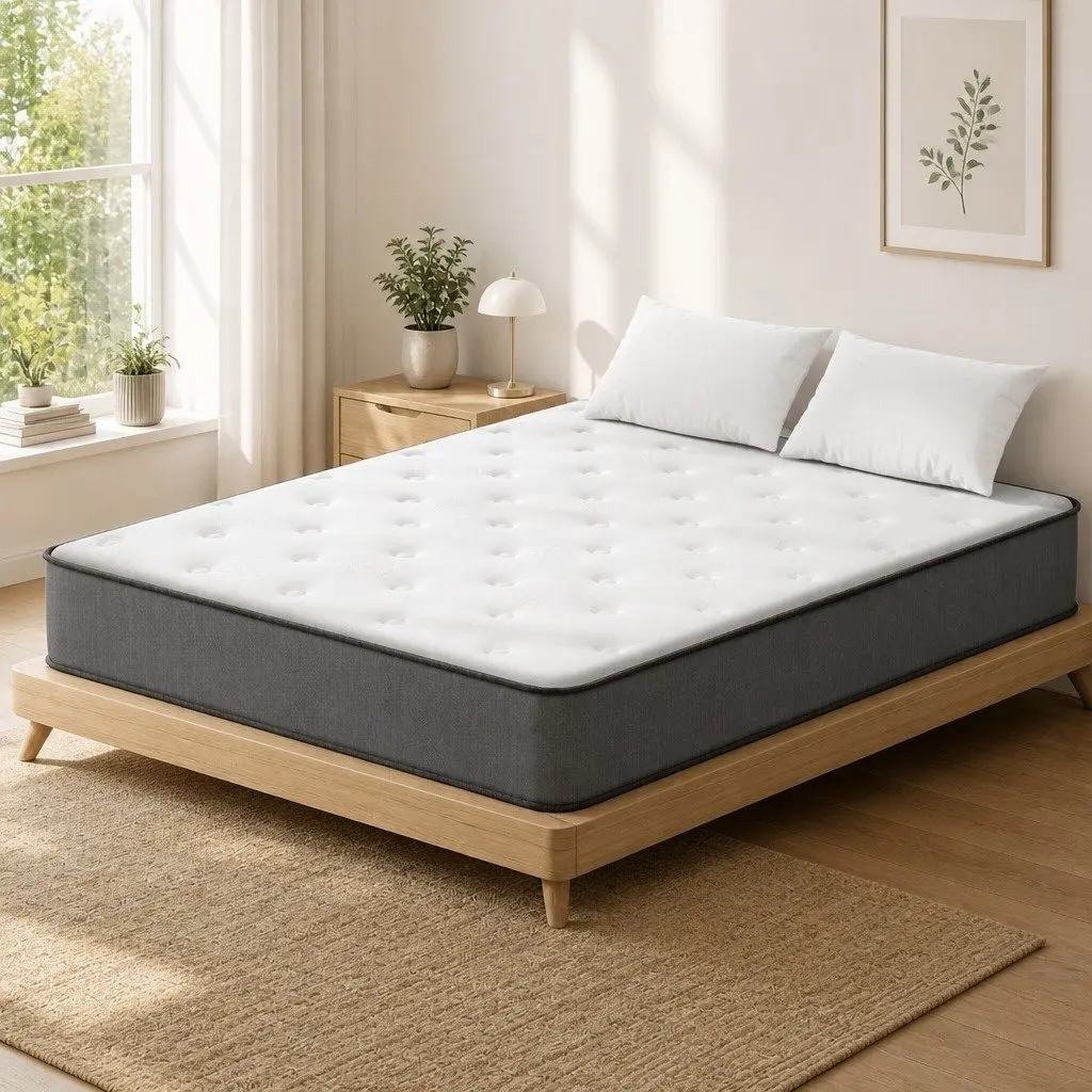 Double Mattress for Bedroom 23cm Extra Firm Support Hypoallergenic Dust Mite Resistant