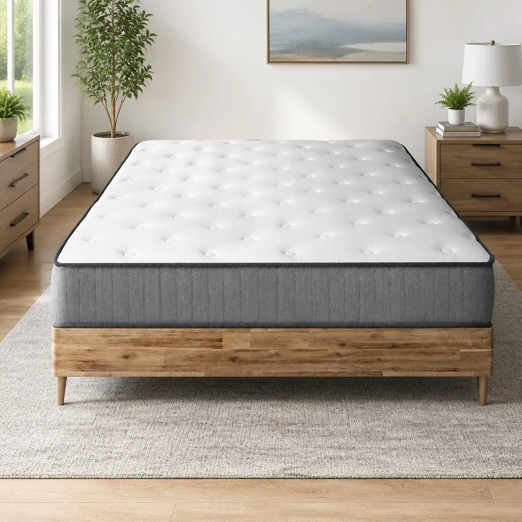 King Size Mattress for Sleep 23cm Extra Firm Tight Top Coil Spring Hypoallergenic
