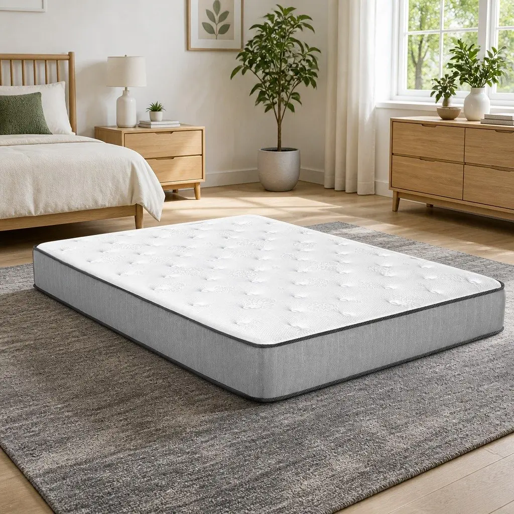 King Size Mattress for Sleep 23cm Extra Firm Tight Top Coil Spring Hypoallergenic