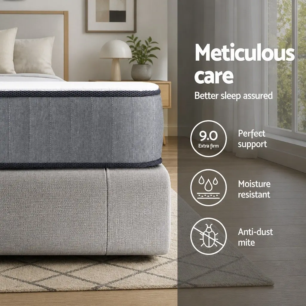 Extra Firm King Single Mattress Tight Top 23cm Hypoallergenic Comfort Support