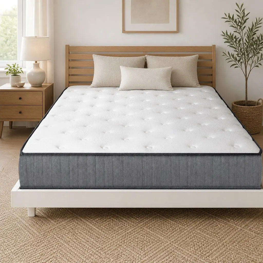 Queen Mattress 23cm Extra Firm Tight Top Hypoallergenic Dust Mite Resistant