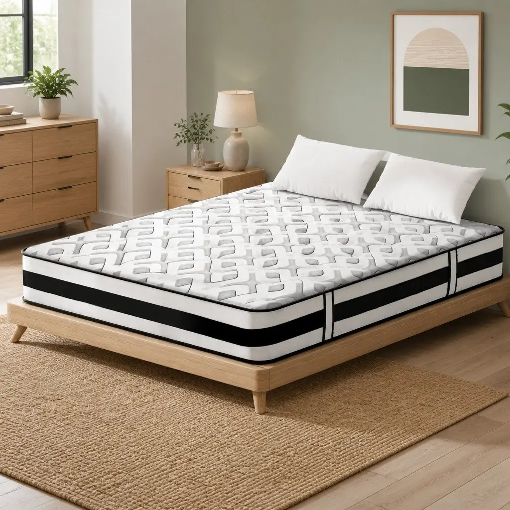 Double Mattress for Supportive Sleep 190cm x 137cm x 24cm Ultra Firm Tight Top Pocket Spring Grey