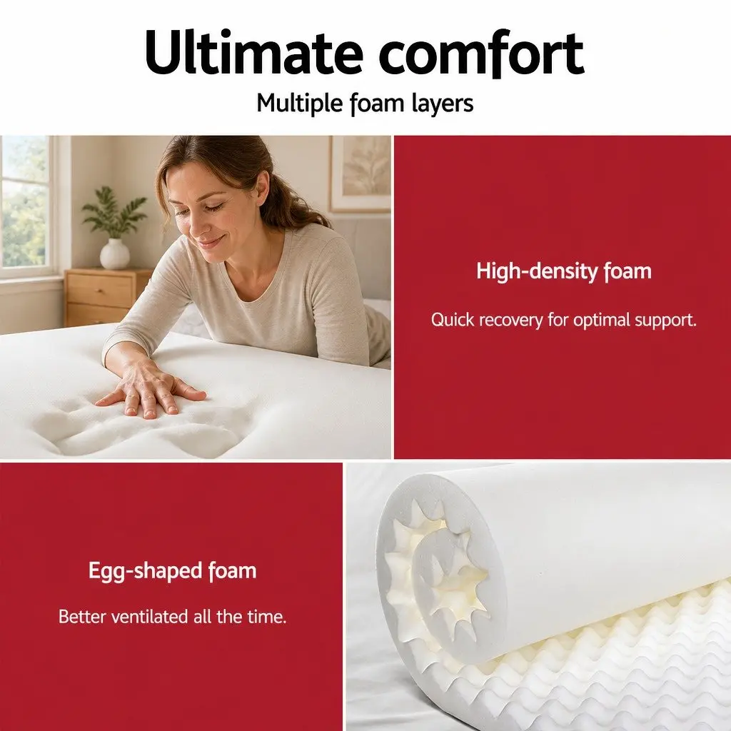 King Size Mattress for Bedroom 28cm Ultra Firm Euro Top Pocket Spring Hypo-allergenic