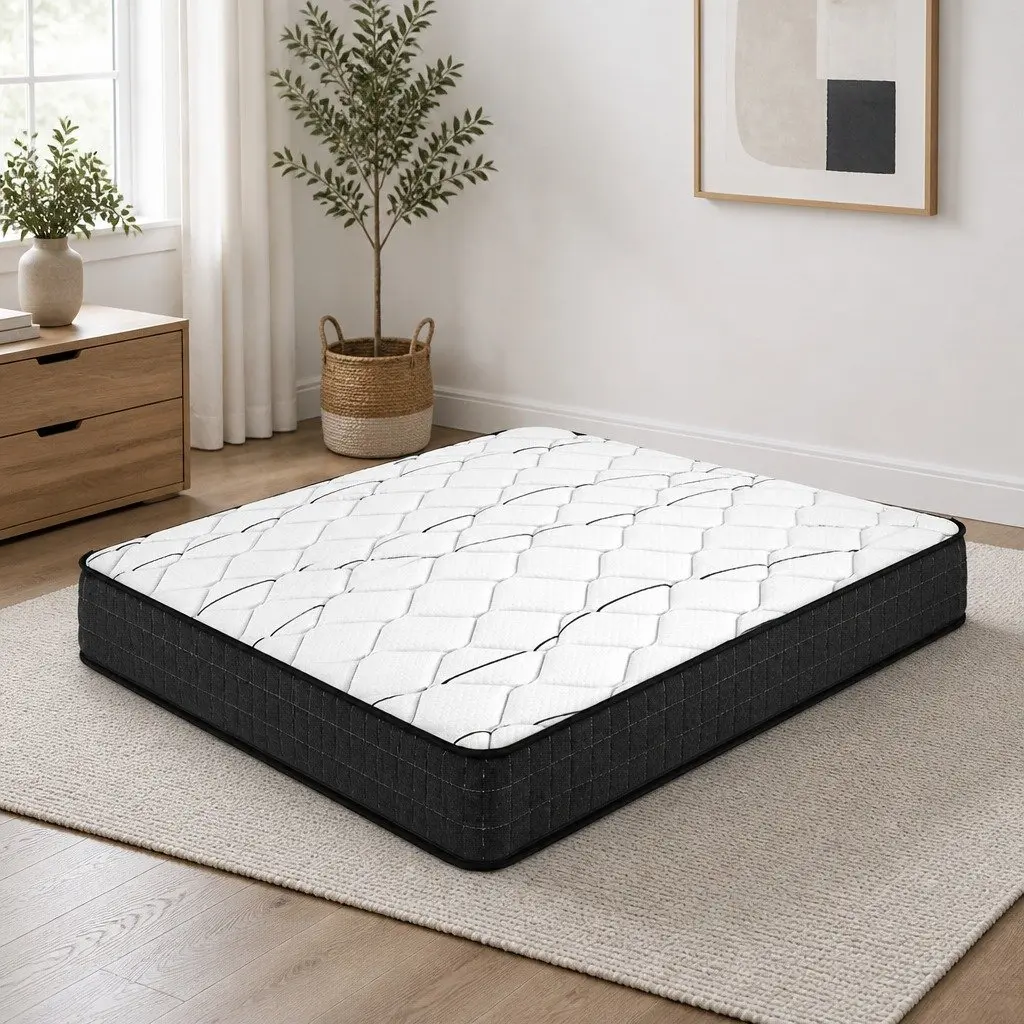 Double Mattress 16cm Medium Firm Bonnell Spring Bed Support Comfort Sleep