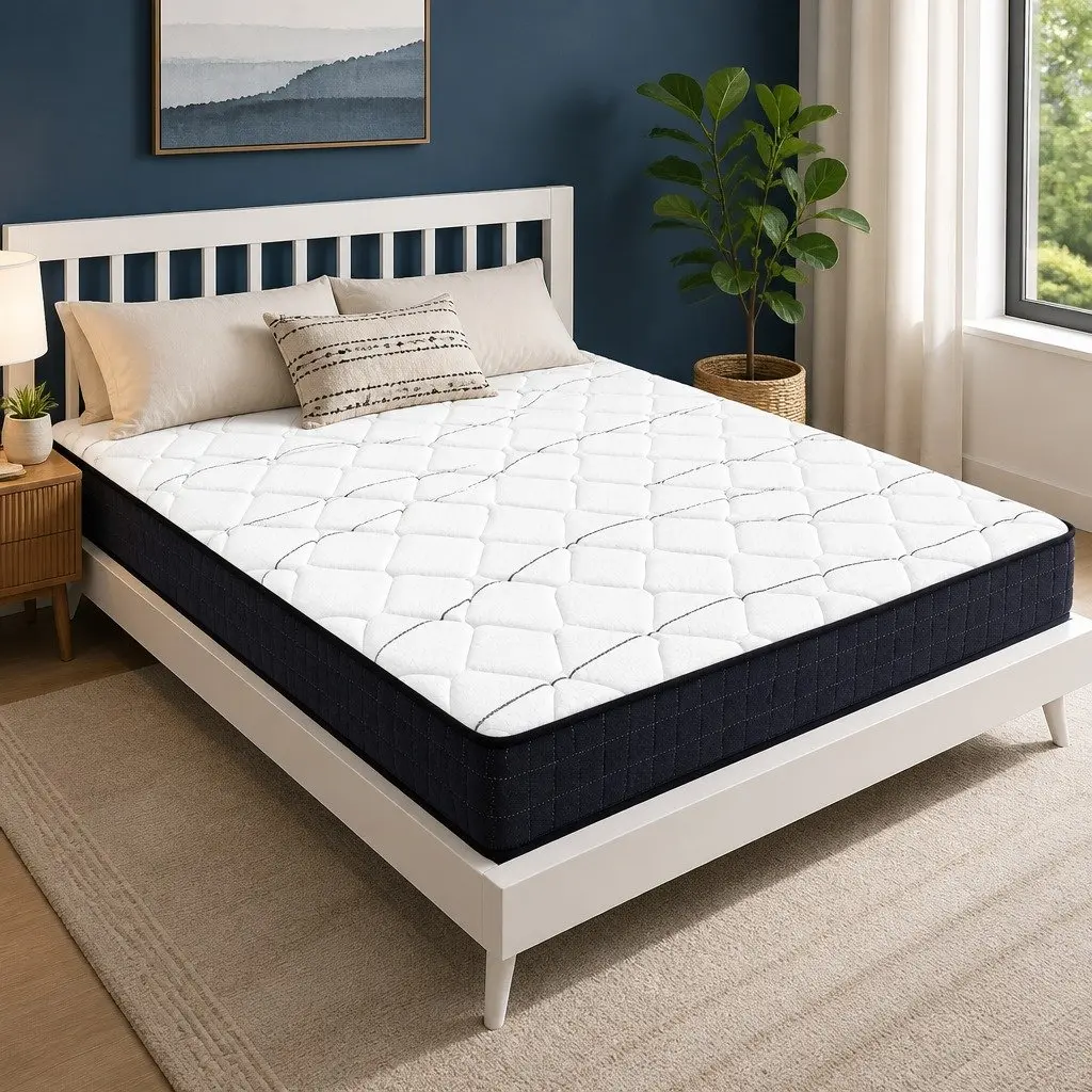 Double Mattress 16cm Medium Firm Bonnell Spring Bed Support Comfort Sleep