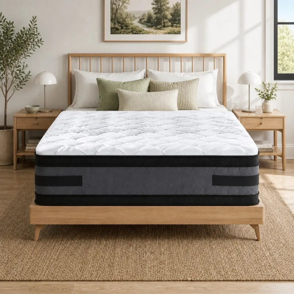 Queen Mattress 36cm Thick Cool Gel Memory Foam Flippable Double-Sided Bed