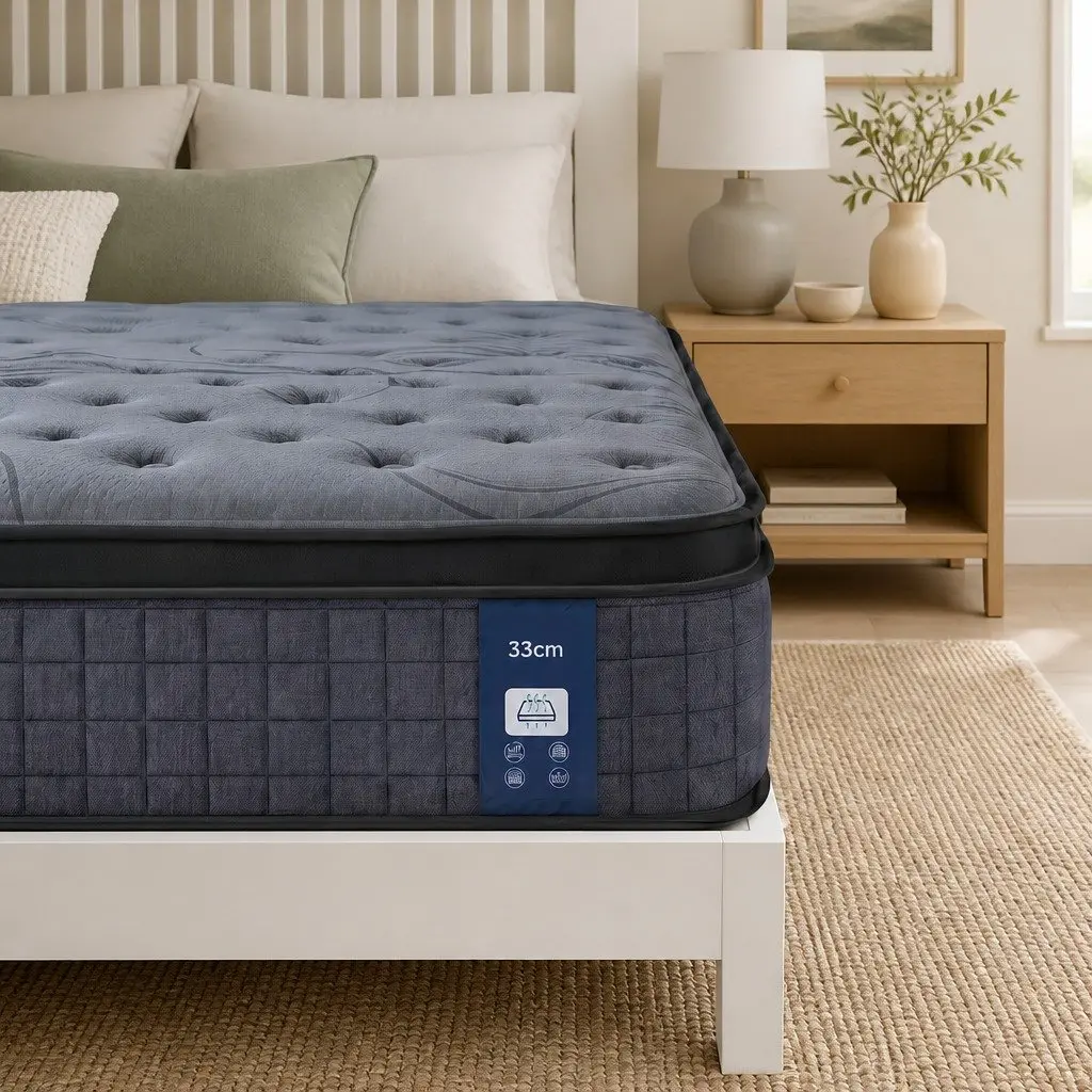 Double Mattress 33cm 7-Zone Pocket Spring Extra Firm
