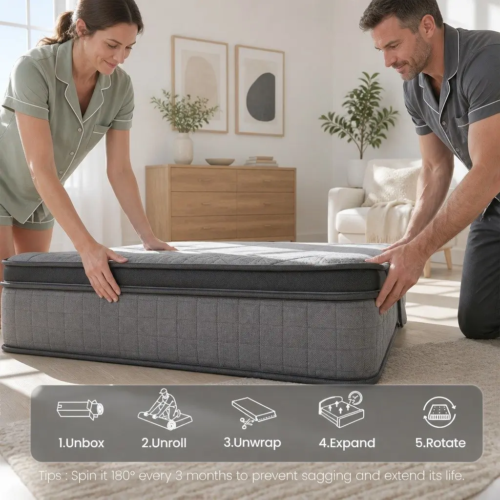 Double Mattress 33cm 7-Zone Pocket Spring Extra Firm