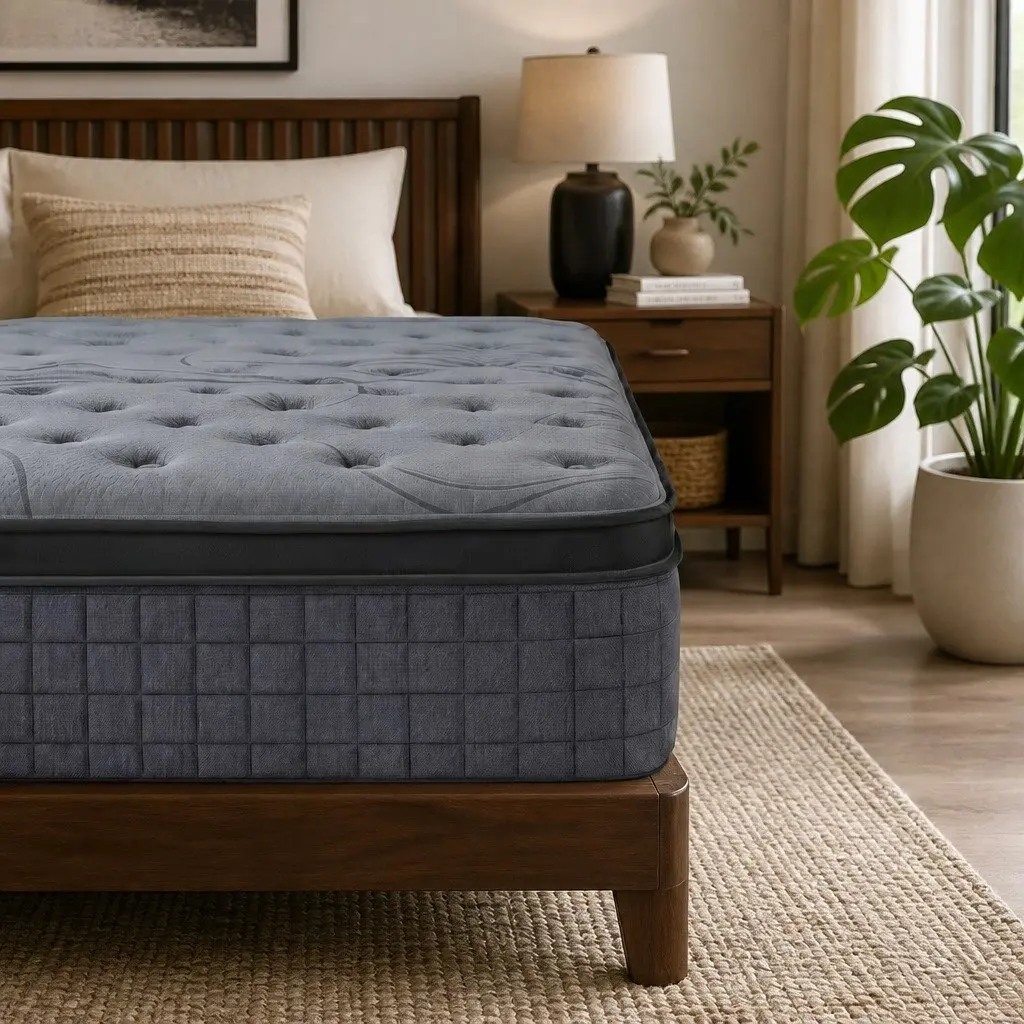 Queen Mattress 33cm 7-Zone Pocket Spring Extra Firm Support Dual-Row Edge