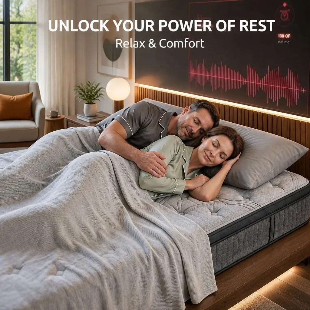 Queen Mattress 33cm 7-Zone Pocket Spring Extra Firm Support Dual-Row Edge