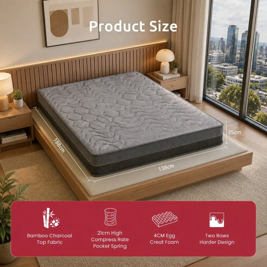 25cm Hybrid Pocket Spring Mattress