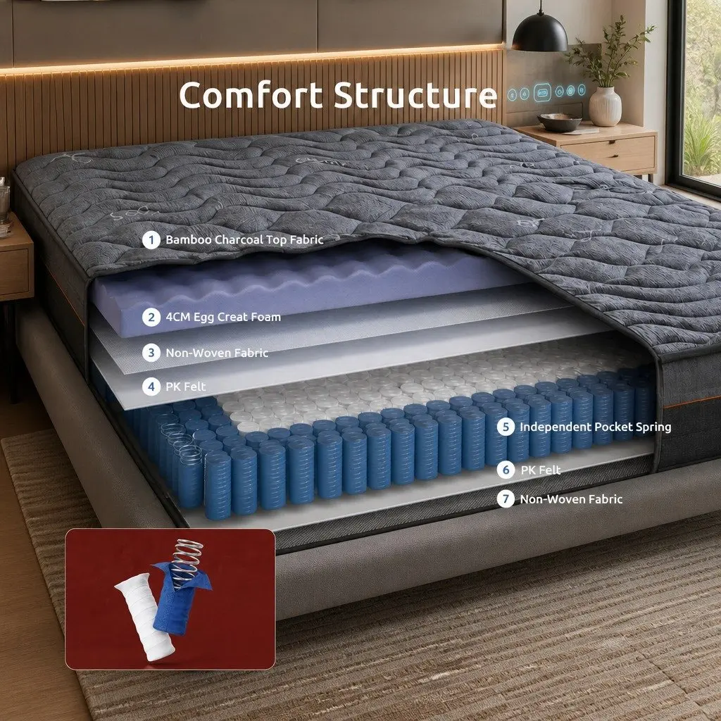 25cm Hybrid Pocket Spring Mattress