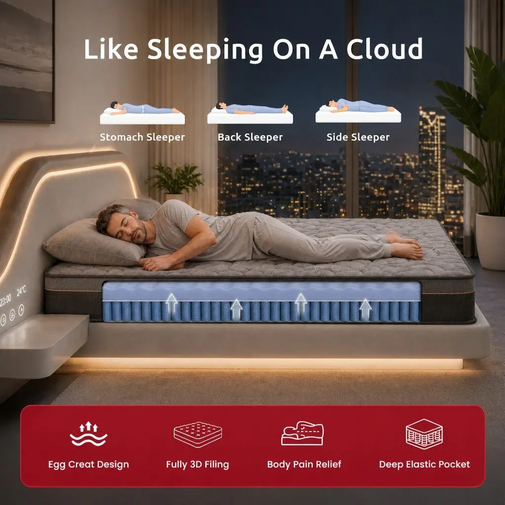 25cm Hybrid Pocket Spring Mattress