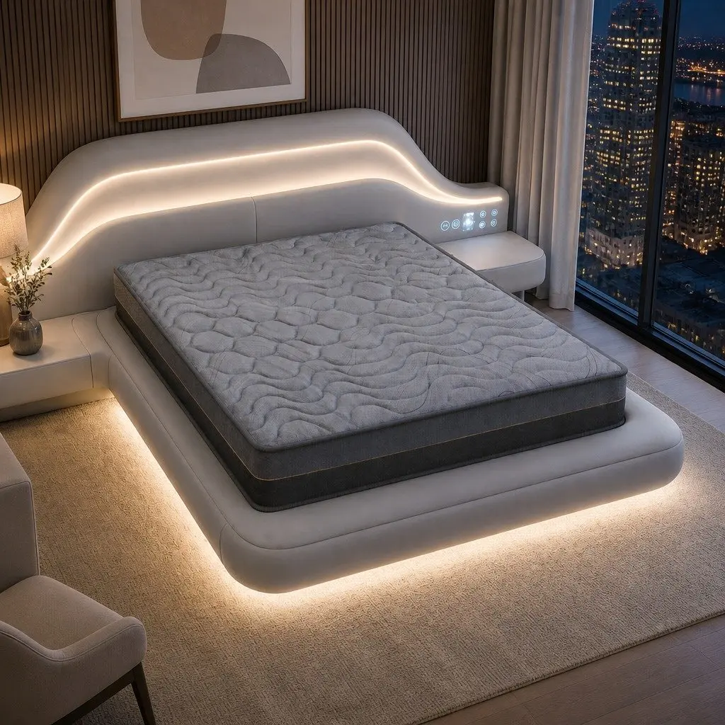 King Size Mattress for Bedroom 25cm Hybrid Pocket Spring Egg Crate Foam Bamboo Charcoal