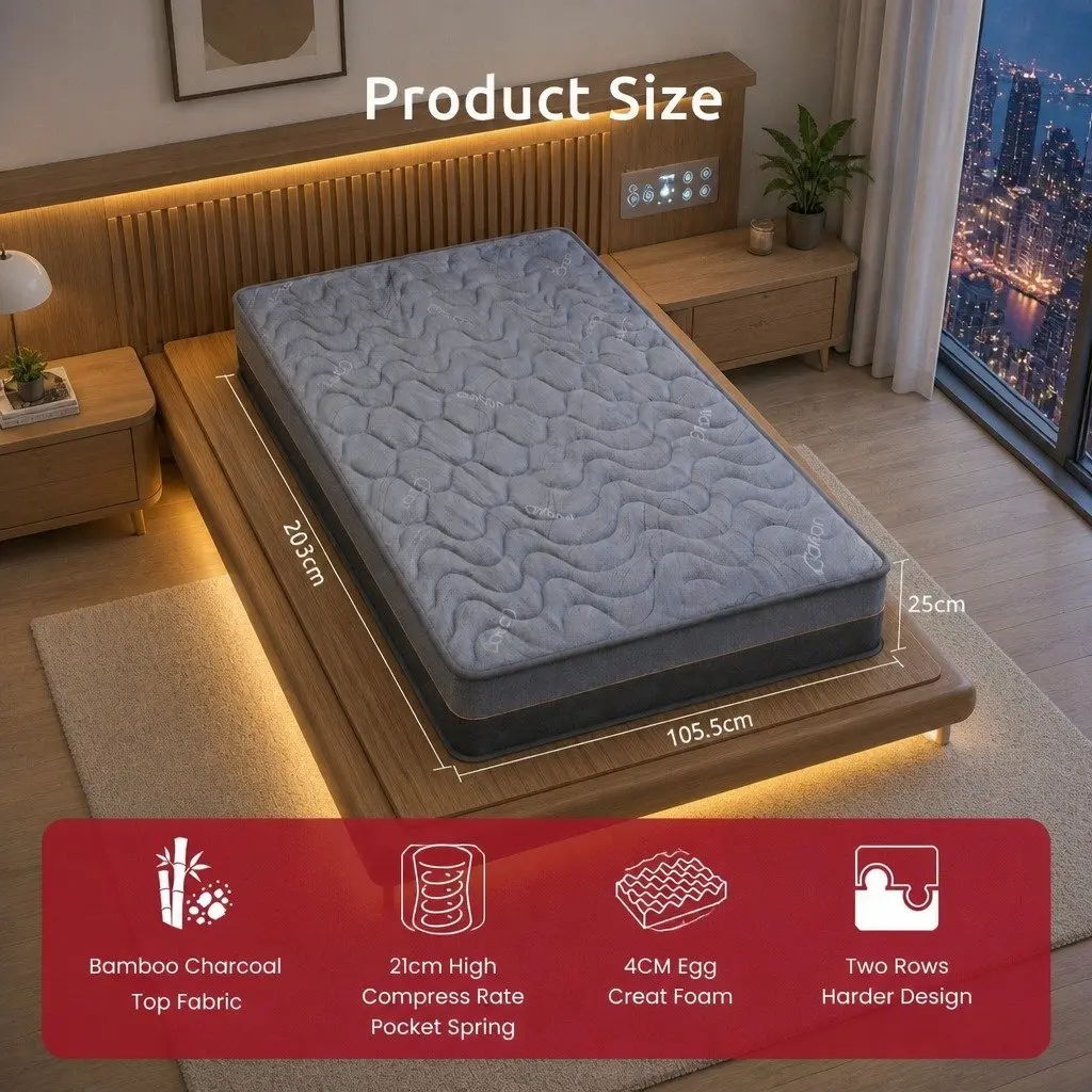 King Single 25cm Hybrid Mattress