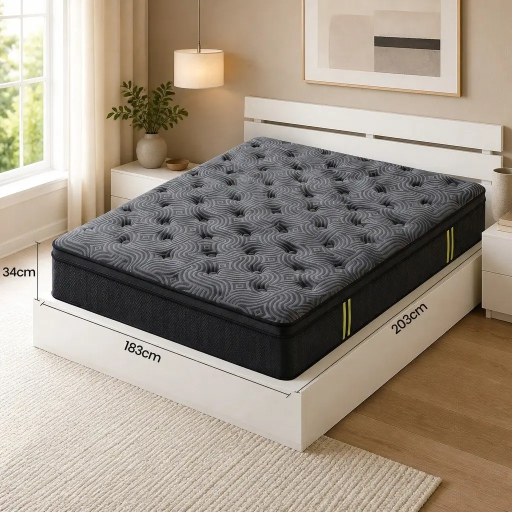 34cm King Hybrid Pocket Spring Gel Mattress